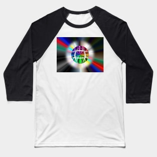 Rainbow Fire Ball Baseball T-Shirt